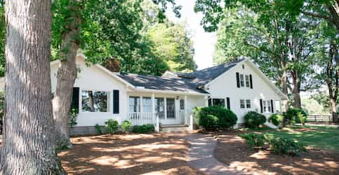 exterior of farmhouse